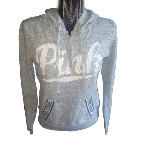 PINK Victoria's Secret Gray Pullover Hoodie XS - Picture 1 of 6